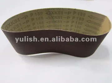Narrow abrasive belt for furniture