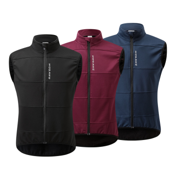 WOSAWE Winter Cycling Vest - Windproof and Waterproof Fleece MTB Bike Sleeveless Jacket