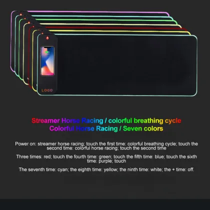 2024 Anime Wireless Charging RGB Gaming Mouse Pad