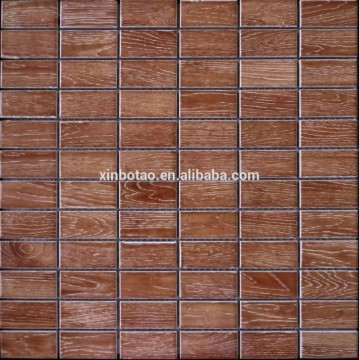 porcelain wood texture mosaic tile flooring XBT-W02