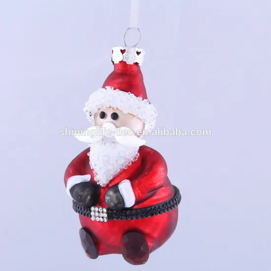 crystal christmas skiing santa for outdoor decoration