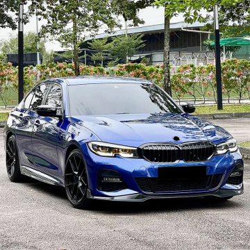 Gloss Black MP Style Front Bumper Lip Carbon Performance Splitter for BMW 3 Series G20 G28 M Sport 2019-2022