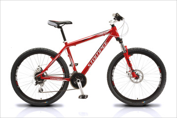 Red Aluminium Mountain Bicycle Bike