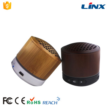 Mini haut-parleur Bluetooth sans fil portable mains libres en bambou