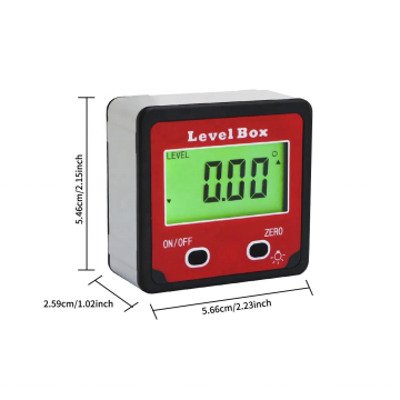 Industrial Digital PRIGRATOR INCLINOMEME IGLE Finder com base magnética