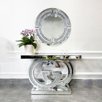 Jadual Konsol Kristal Perak Mirror Moden Modern Modern