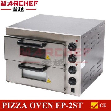 Stainless Steel Two Deck Commercial Electric Pizza Oven