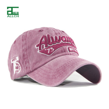 ALLCH Cotton 3D Embroidery Washed Baseball Cap