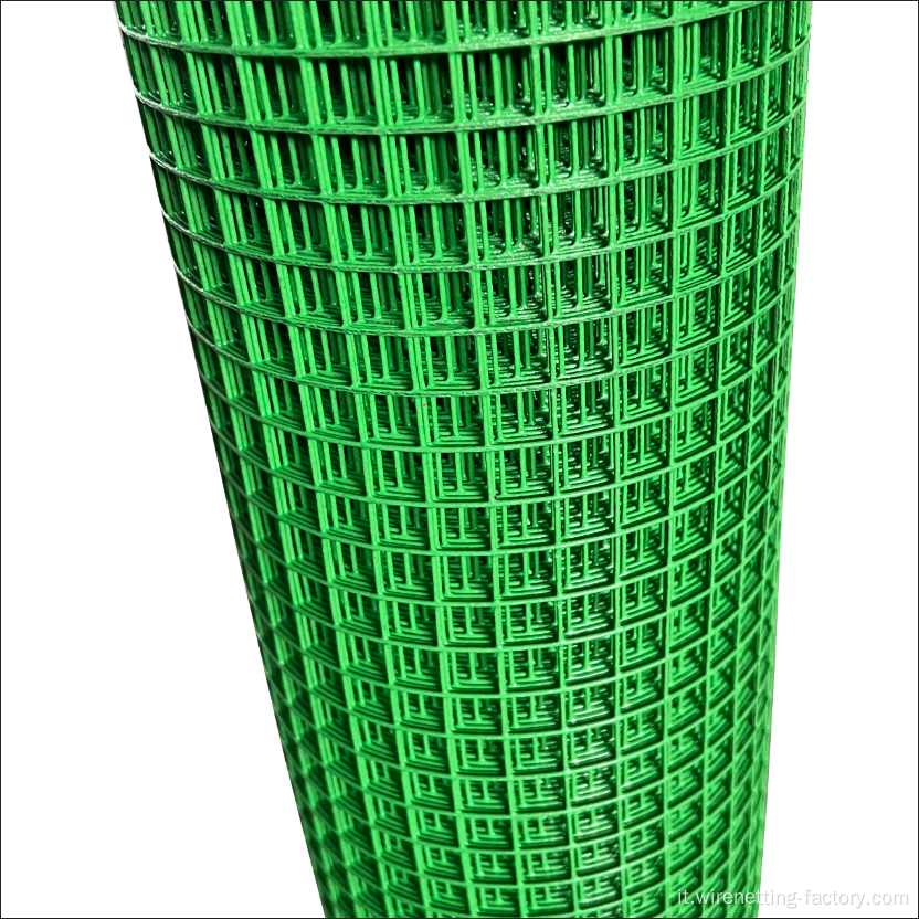 Mesh filo saldato in PVC verde