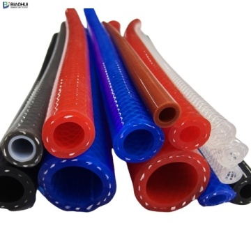 Fiber Braided Reinforced Silicone Rubber Tube High Pressure Flexible Silicone Hose
