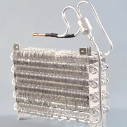 Household refrigerator aluminum fin evaporator