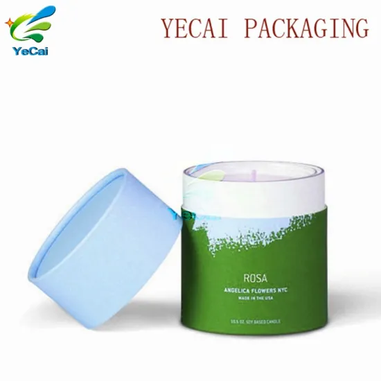 Good supplying custom printing paper tube packaging box , free sample round candle box