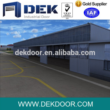 Aircraft automatic hangar sliding door
