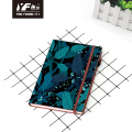 Cuaderno de cuero PU de estilo de hoja tropical personalizado con diario de tapa dura de correa elástica