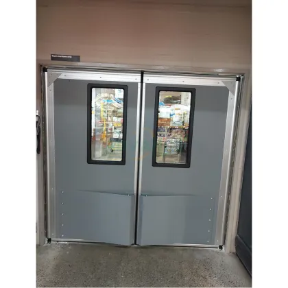 Industrial Cooling Room Doors: SS304 Double-Acting Impact Traffic Swinging Pivotal Doors