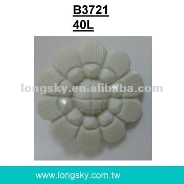 plastic flower shape buttons for garments (#B3721-40L/25mm)