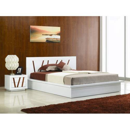 Modern Wood Bedroom Furniture Modern white high gloss finish bedroom furniture Supplier