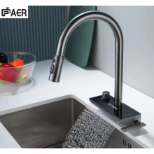 Copper Waterfall Digital Display Kitchen Sink Faucet