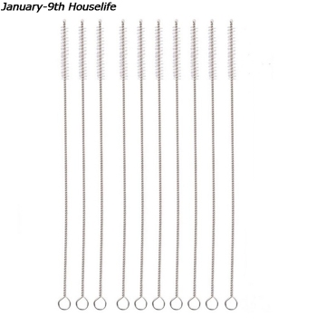 Stainless Steel Hair Suction Glass Tube Cleaner Brush for Fish Tanks and Bottles