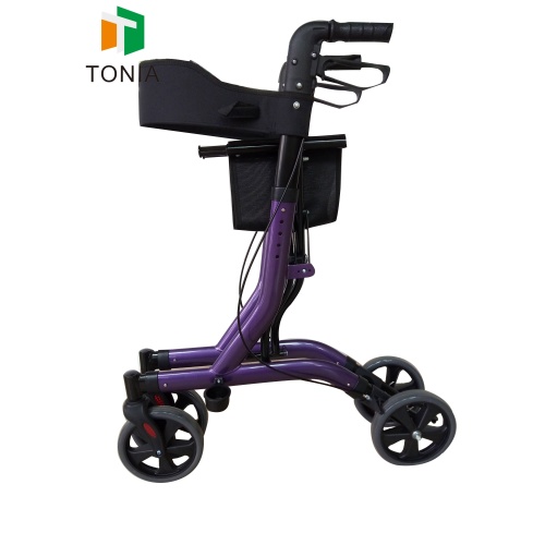 Ultra Light Rollator Walker Small Size Aluminum Lightweight Rollator Factory