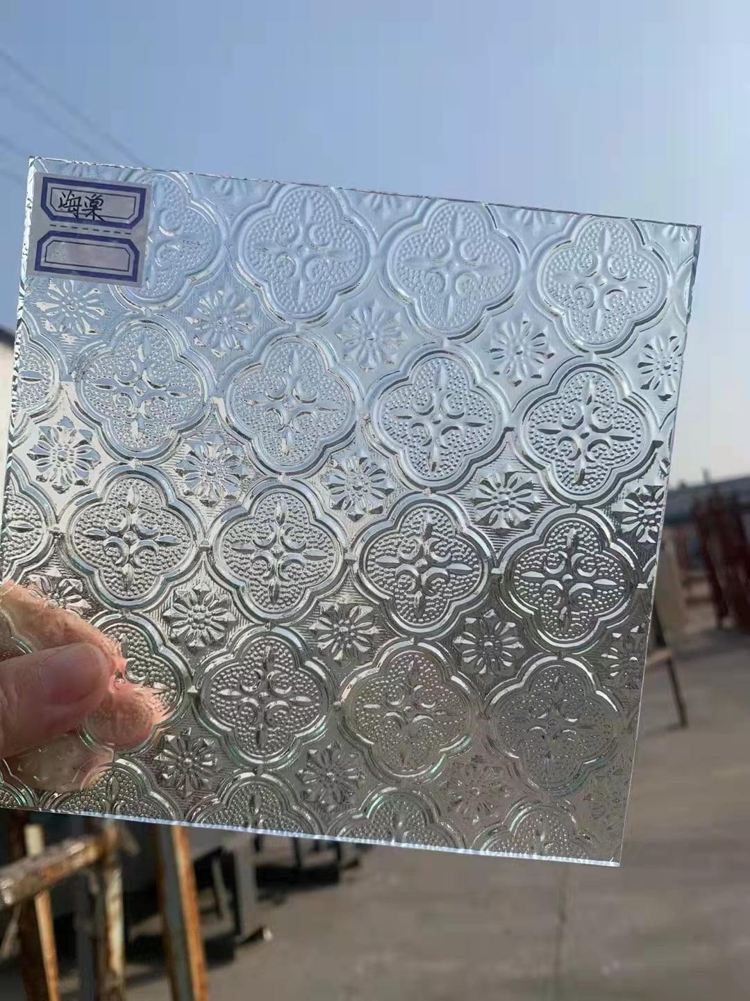 Clear Flora Pattern Glass