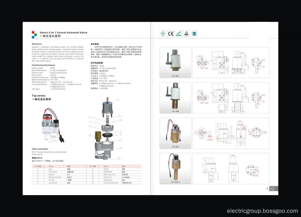 Faradic sanitary solenoid valve Tap series