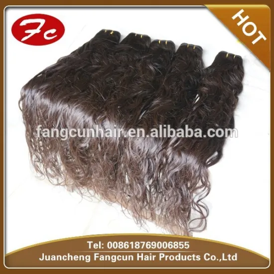 Natural color natural wave virgin Brazilian human hair extension 28 inch