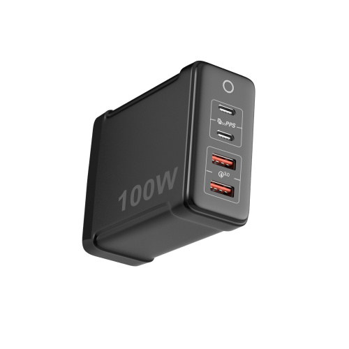 100W GaN Wall Charger med fyra portar 2A2C