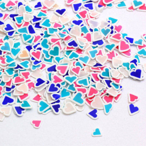 100g Valentine's Day Lovely Heart Slices Polymer Hot Clay Sprinkles for Phone Nail Art Decoration DIY Slim Filling Material