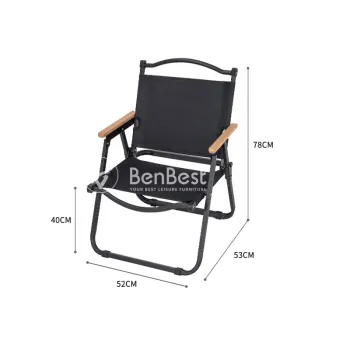 Benjia Factory Direct Backrest Foldable Beech Kermit Chair for Camping