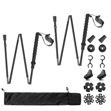 Ultra Light Folding Carbon Fiber Alpenstock for Trail Running