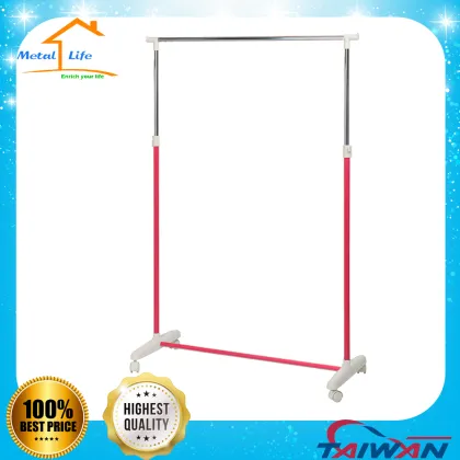 Metal clothes display rack and garment rack