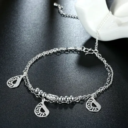 Jenia Cheap New Chain Anklet Fancy Silver Anklet Designs With Ball