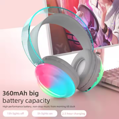 RGB LED lighting Headband Wireless Gaming Headset