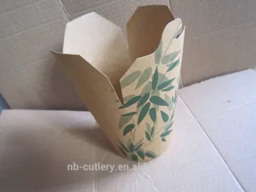 PLA liner biodegradable paper food box