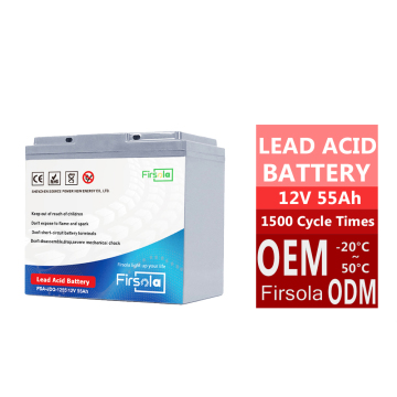12V 55Ah M6 Terminal Customized Lead-Acid Solar Gel Battery