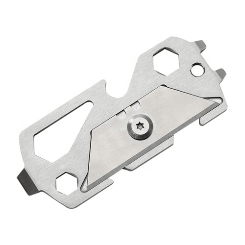 Porta-chaves de bolso multiferramenta de aço inoxidável titânio EDC faca