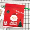 Christmas Non-woven Custom Drawstring Bag