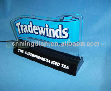 acrylic edge lit sign base, acrylic led signs holder for decoration