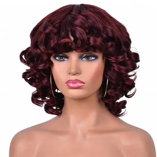 Wholesale good quality hair wig  and high fiber wigs wholesale hot selling straight multi color red black synthetic wig