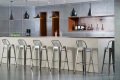 Silla apilable Tolix para restaurante con estructura de metal