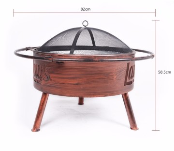 New Style Customized Wood Burning Metal Fire Pit Round Charcoal Outdoor Fire Pit Backyard Bowl