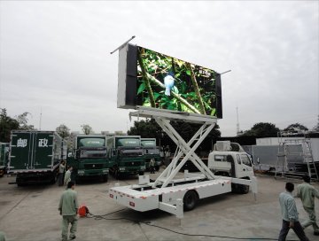 Waterproof Ip65 60hz Ph12.8mm, Ph16mm 1 / 4 Scan Truck Mounted Led Display For Rental