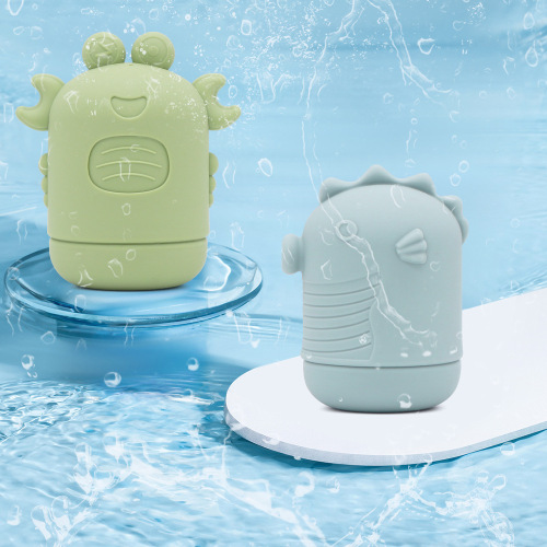 Set de jucării pentru baie pentru sugari din silicon cu tematică marină