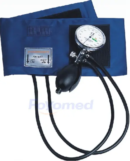 Palm Type Aneroid Sphygmomanometers Metal Shell Dual Tubes