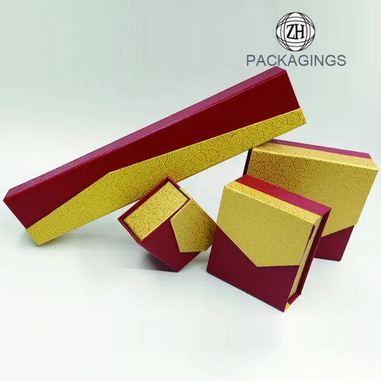Flip-top Packaging Box for Jewelry Red Yellow