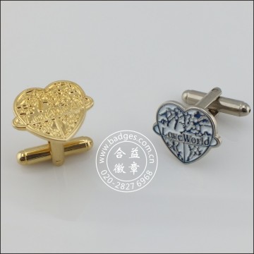 Heart Shape Cufflink, Clothes Accessories (GZHY-XK-086)