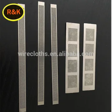Precise porous filter stainless steel etching and perforated sheet disc