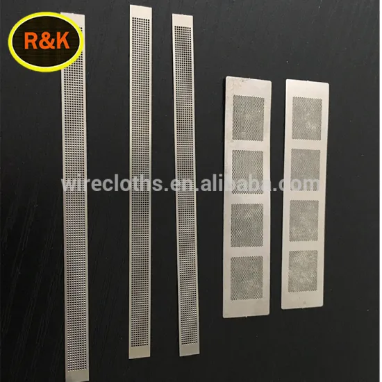 Precise porous filter stainless steel etching and perforated sheet disc