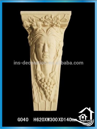 Artificial sandstone exterior corbels